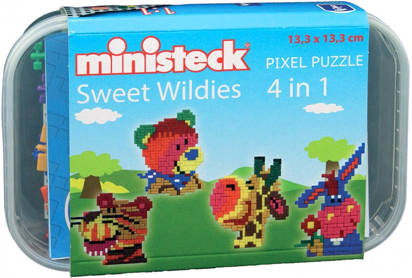 wilde dieren-box 4-in-1 500-delig