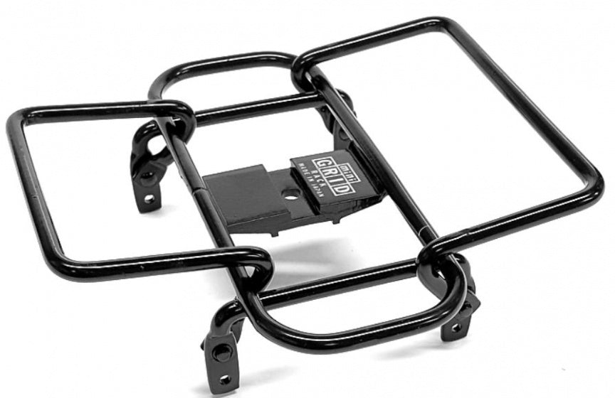 bagagerek Mini Grid stuur 14 x 14 cm staal zwart