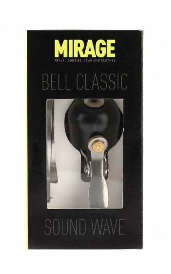 fietsbel Classic Sound Wave staal 27 mm zwart