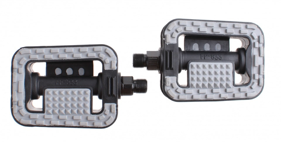 tour platformpedalen antislip zwart/grijs 9/16 inch