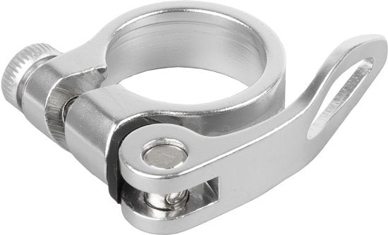 zadelpenklem met snelspanner 37 mm zilver