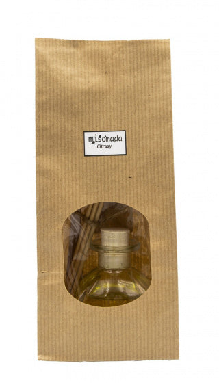 geurstokjes Citrusy 30 ml glas/hout geel