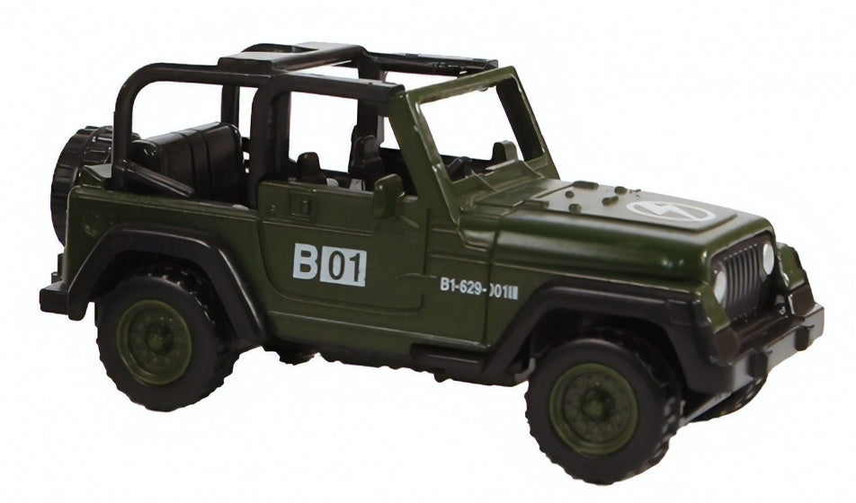 militaire jeep diecast 7 cm legergroen