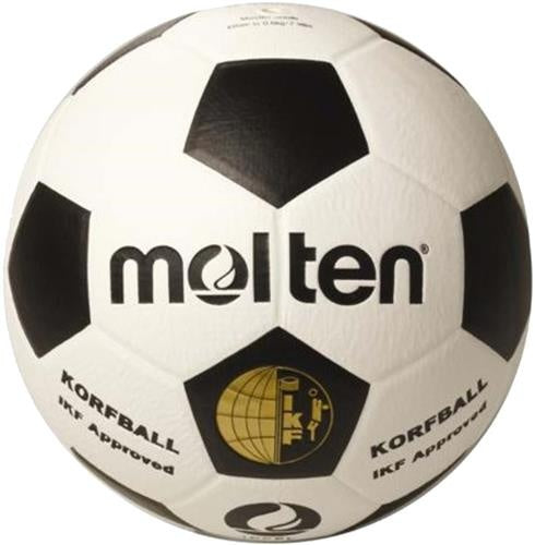 korfbal wedstrijdbal kunstleer zwart/wit maat 3