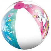 strandbal eenhoorn 50 cm roze
