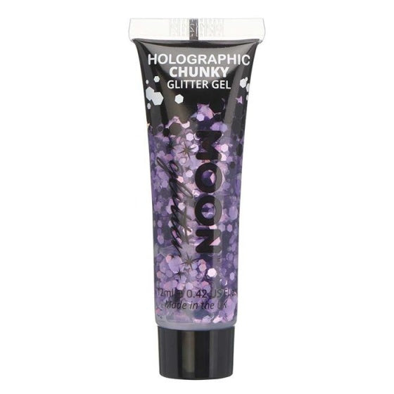 chunky glittergel holographic paars 12ml
