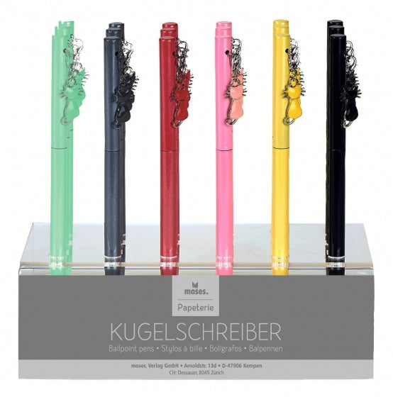 balpen kat met hanger grijs 13 cm