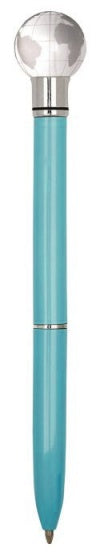 balpen met lichtgevende wereldbol blauw 14