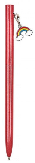 balpen met regenbooghanger rood