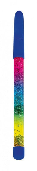 balpen regenboog glitter donkerblauw 19
