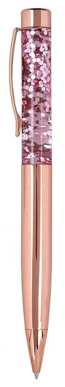balpen XXL met glitterinkt 19 cm roze