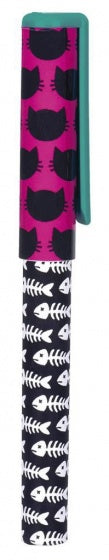 cat balpen met roze/zwart/wit