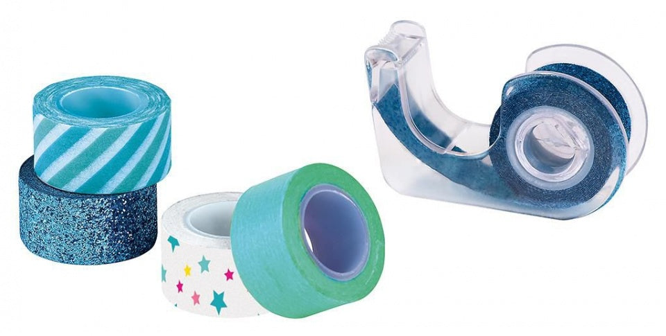 deco glitter tape blauw
