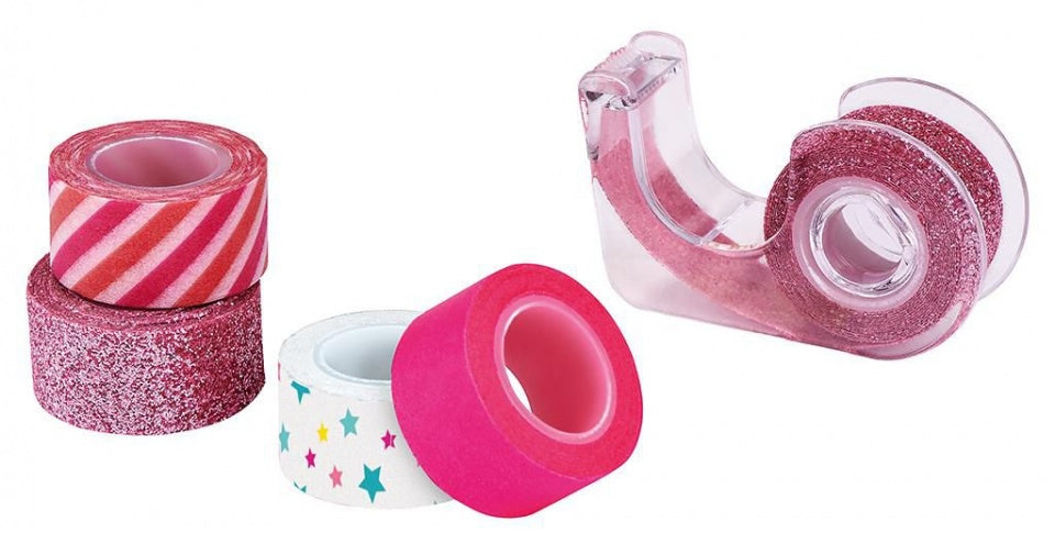 deco glitter tape roze
