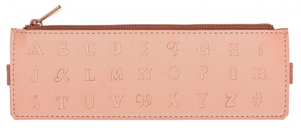 etui ABC met elastiek roze meisjes 20