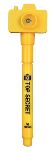 geheimcodestift met camera 11 cm geel