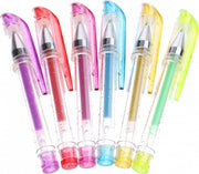gelpennen glitter set á 6 stuks