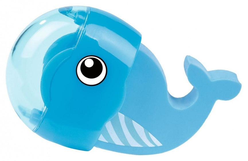 gum en puntenslijper walvis blauw 6 cm