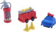 gummenset Brandweer junior 6 cm 5-delig