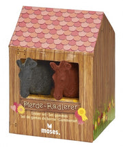 gummenset Paarden in Stal 7 cm bruin/zwart