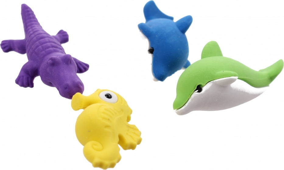 gummenset Zeedieren junior 6 cm 4-delig