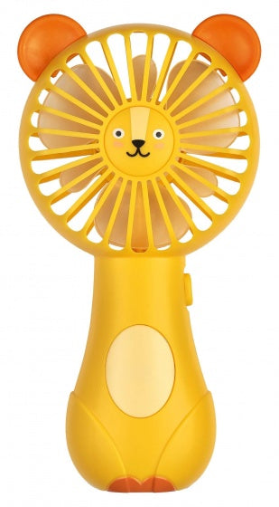 handventilator Leeuw junior 17 cm geel