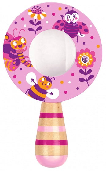 houten loep Kever roze 7 x 11