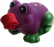 knijpfiguur kikker met roltong 6 cm paars