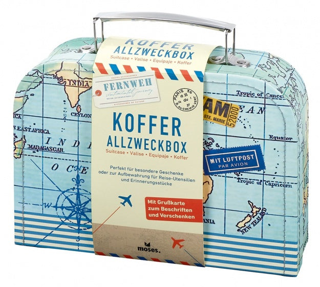 koffertje met ansichtkaart 20 cm
