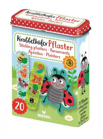 Krabbelkäfer pleisters in blik groen 20 stuks