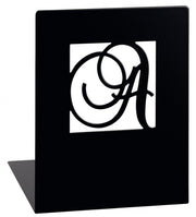 Libri_x boekensteun A en Z staal zwart