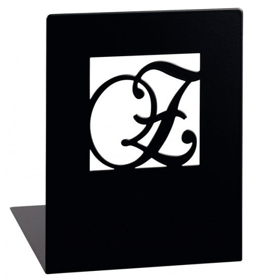 Libri_x boekensteun A en Z staal zwart