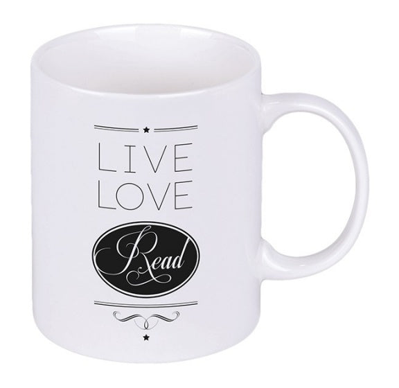 Libri_x mok porselein 300 ml Live Love Read