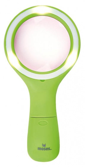 loep met licht Krabbelkäfer 18 cm groen/rood