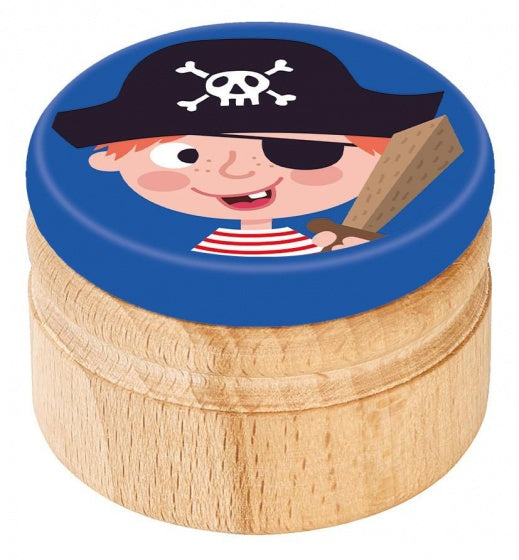 melktanddoosje piraat 5 cm blauw