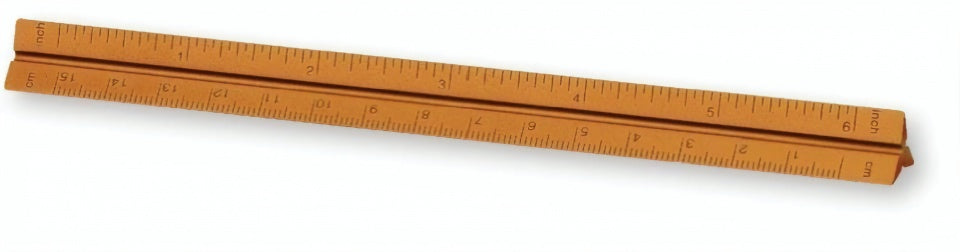 metalen liniaal in vrolijke kleur 17 cm geel