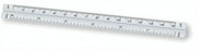 metalen liniaal in vrolijke kleur 17 cm wit