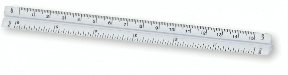 metalen liniaal in vrolijke kleur 17 cm wit
