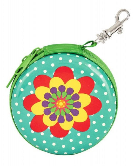 portemonnee Bloem junior metaal 7 cm groen