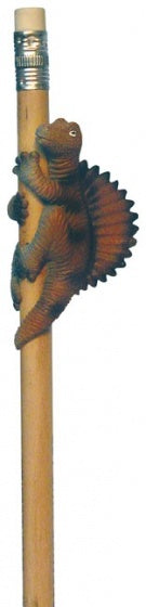 potlood met dinosaurus: Spinosaurus 19 cm bruin