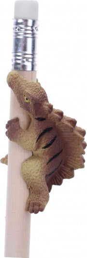 potlood met dinosaurus: Stegosaurus 19 cm bruin