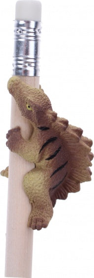 potlood met dinosaurus: Stegosaurus 19 cm bruin