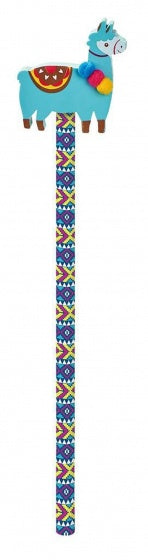 potlood met gum lama blauw