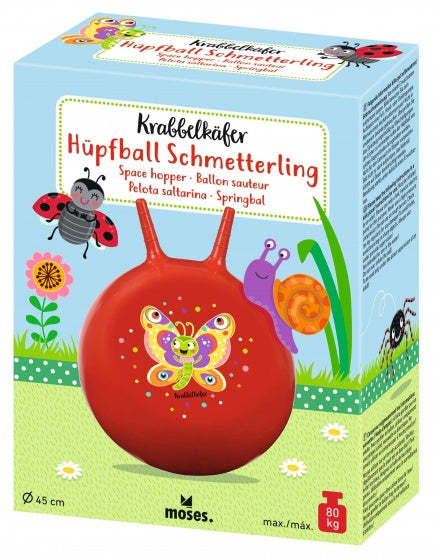skippybal Krabbelkäfer vlinder junior 45 cm rood