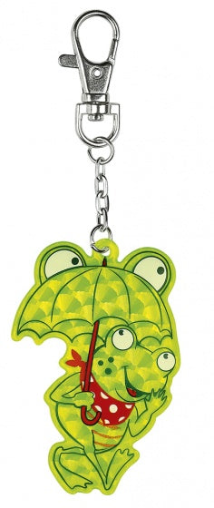 sleutelhanger reflecterend kikker 7 cm groen