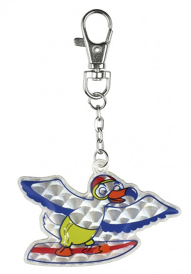 sleutelhanger reflecterend meeuw 7 cm wit