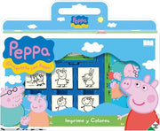 kleurset Peppa Pig 12-delig blauw