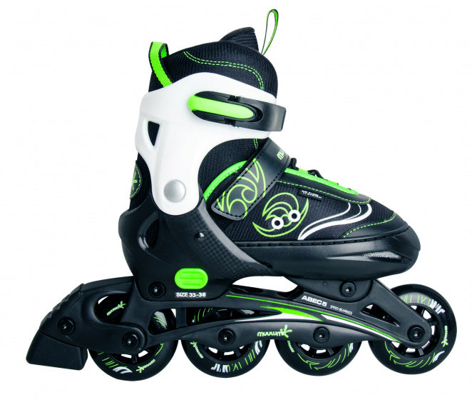 inline skates Kinderliner groen/zwart junior maat 37-40