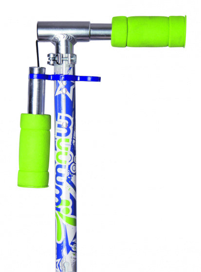stuntstep Junior Voetrem Blauw/Groen
