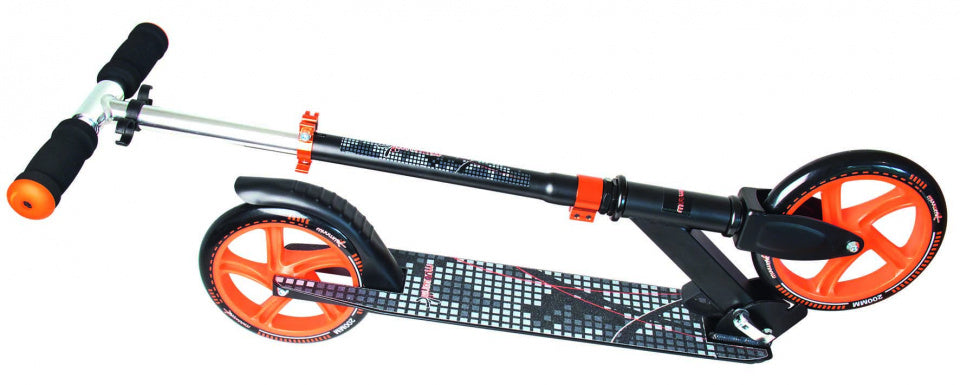 stuntstep Junior Voetrem Grijs/Oranje